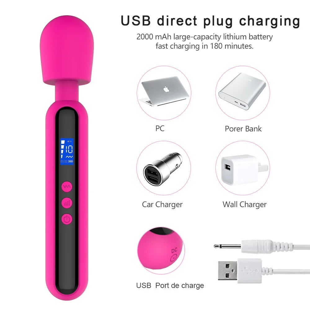 Kraftige massasjestaver og vibratorer