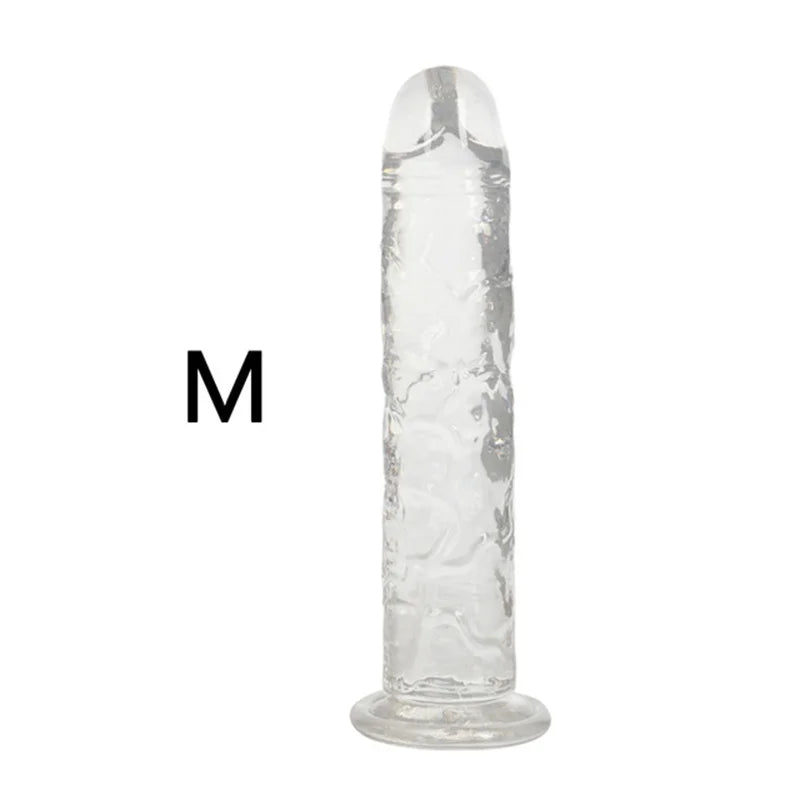 Gjennomsiktig dildo med sugekopp