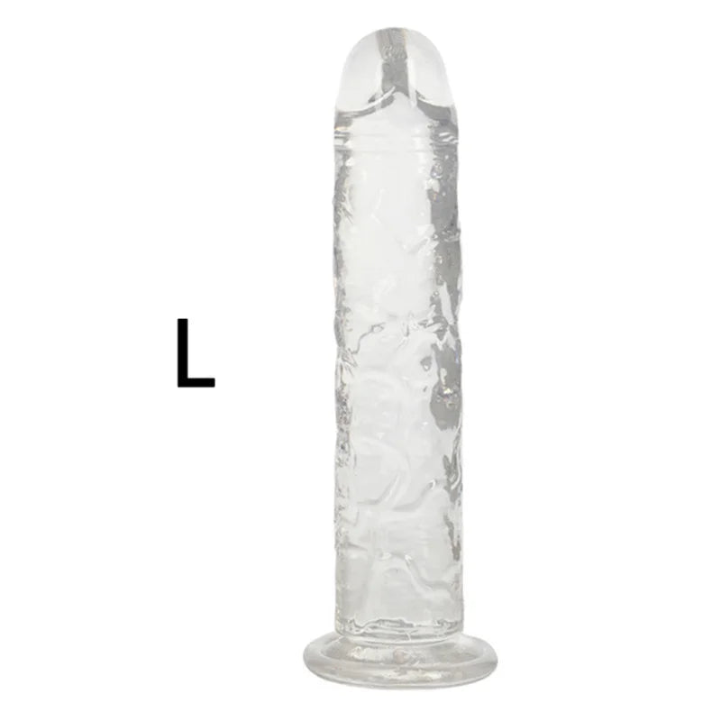 Gjennomsiktig dildo med sugekopp
