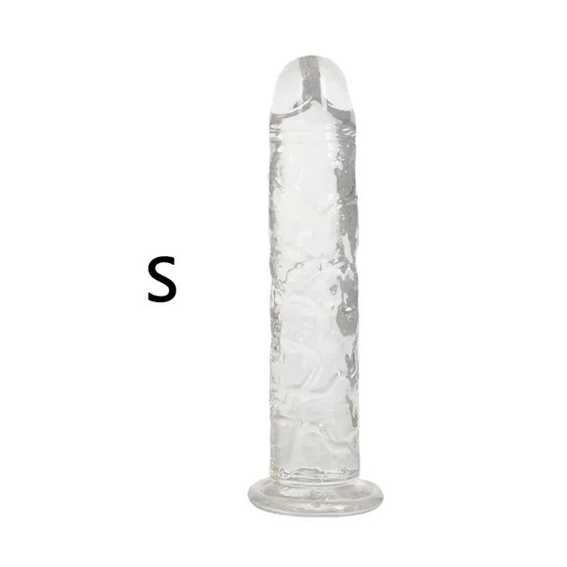 Gjennomsiktig dildo med sugekopp