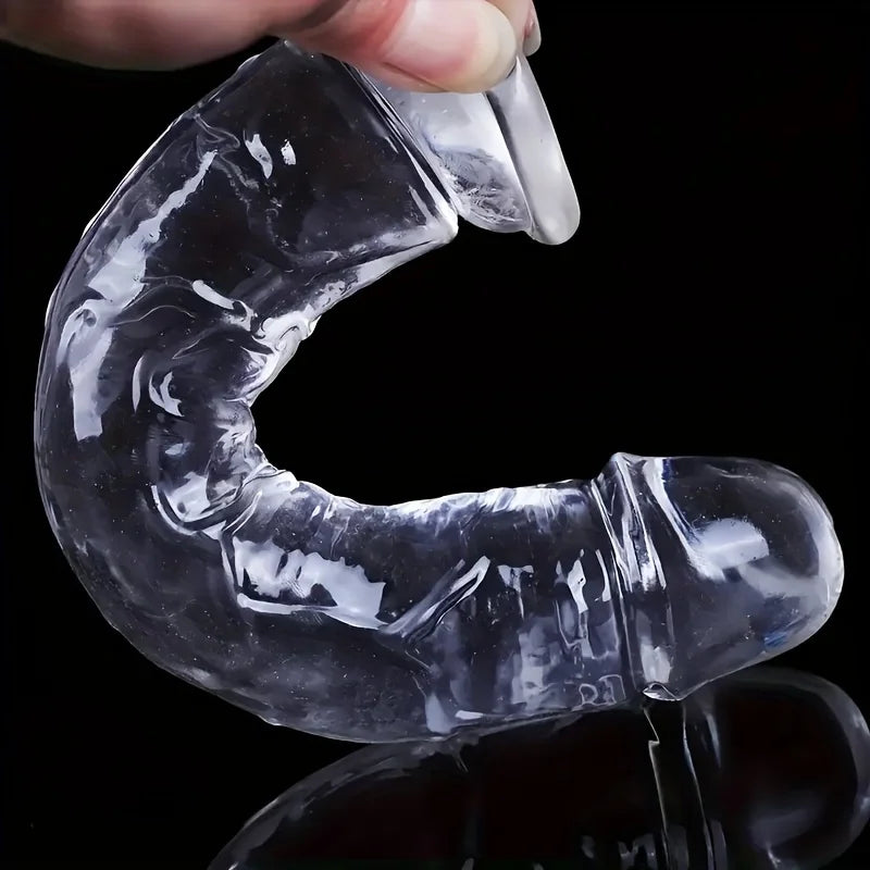 Gjennomsiktig dildo med sugekopp