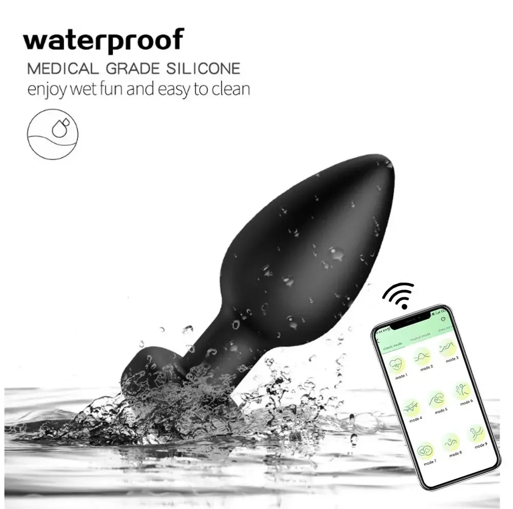 Svart silikon buttplug