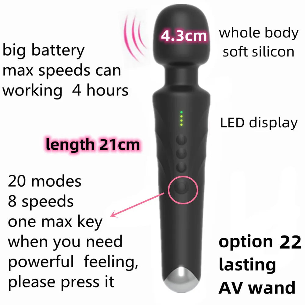Kraftige massasjestaver og vibratorer