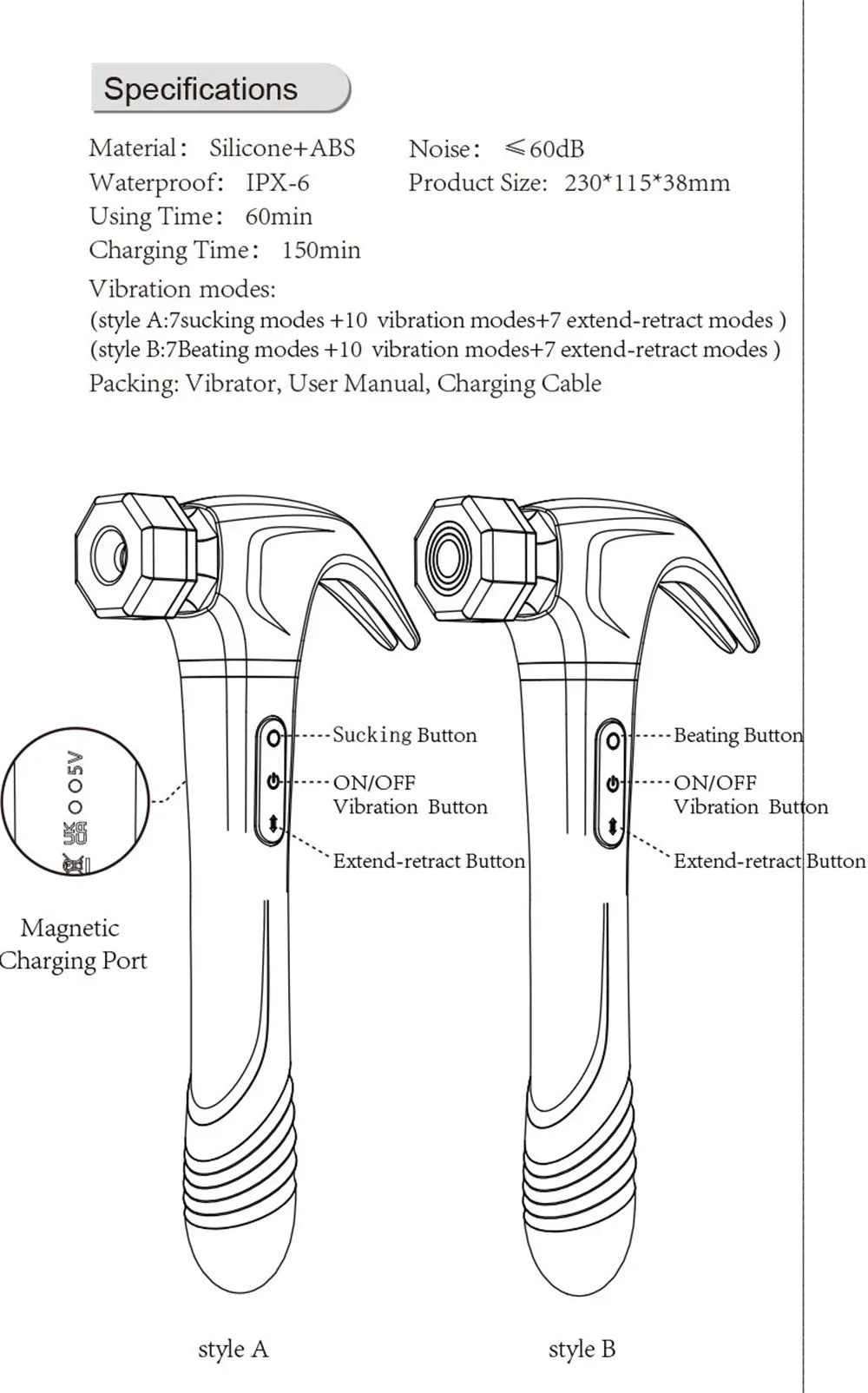 Kraftige massasjestaver og vibratorer