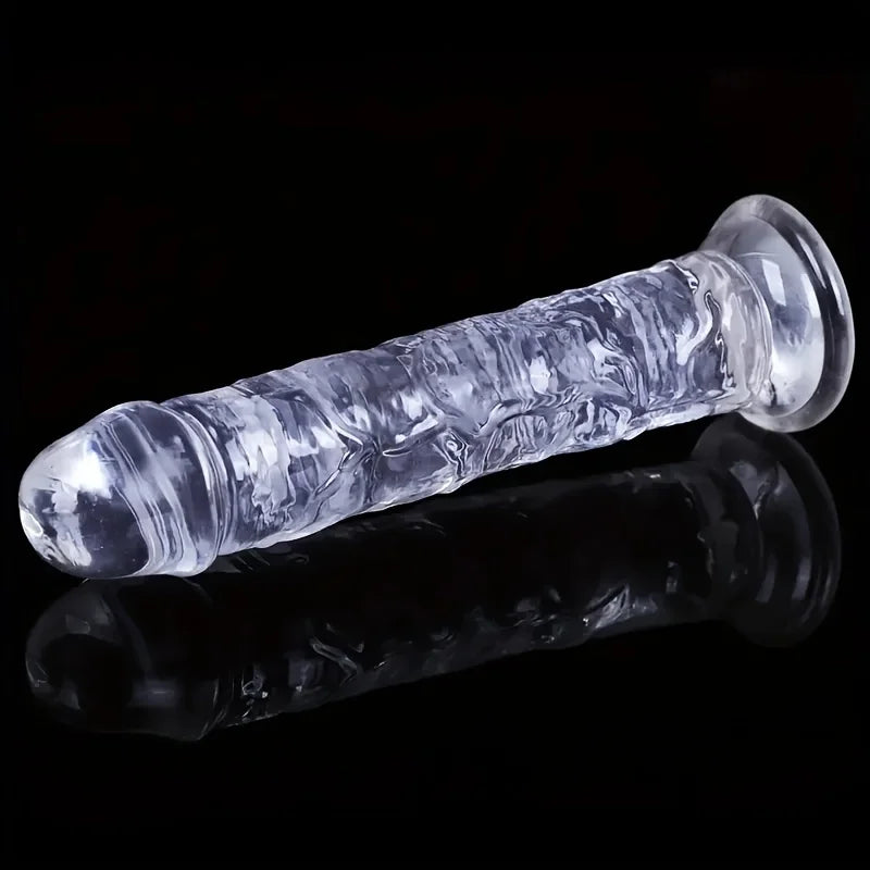 Gjennomsiktig dildo med sugekopp