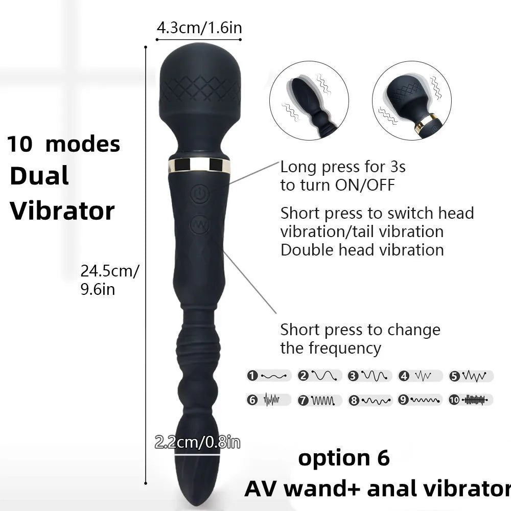 Kraftige massasjestaver og vibratorer