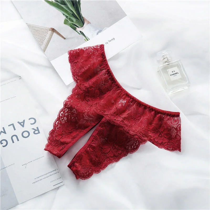 Sexy Lingerie damtetruser med åpning