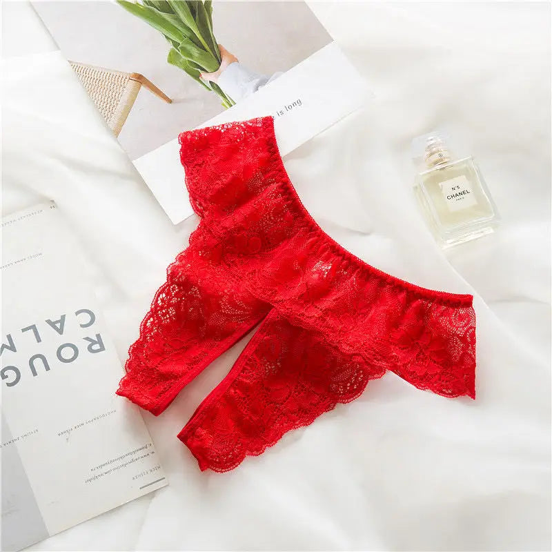 Sexy Lingerie damtetruser med åpning