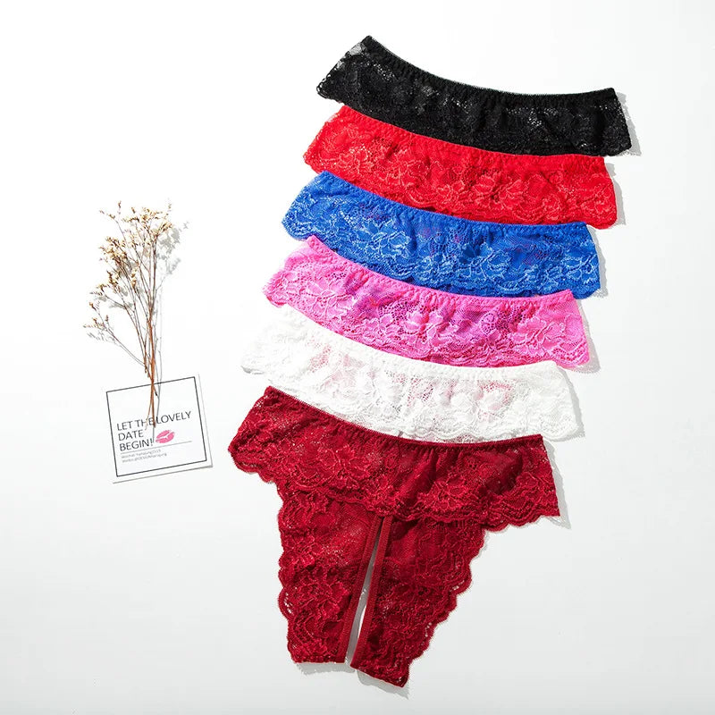 Sexy Lingerie damtetruser med åpning